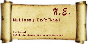 Nyilassy Ezékiel névjegykártya